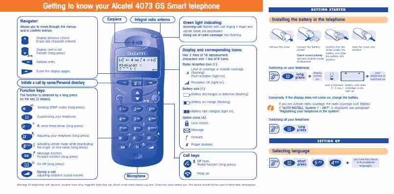 Alcatel Carrier Internetworking Solutions Cordless Telephone 4073 GS-page_pdf